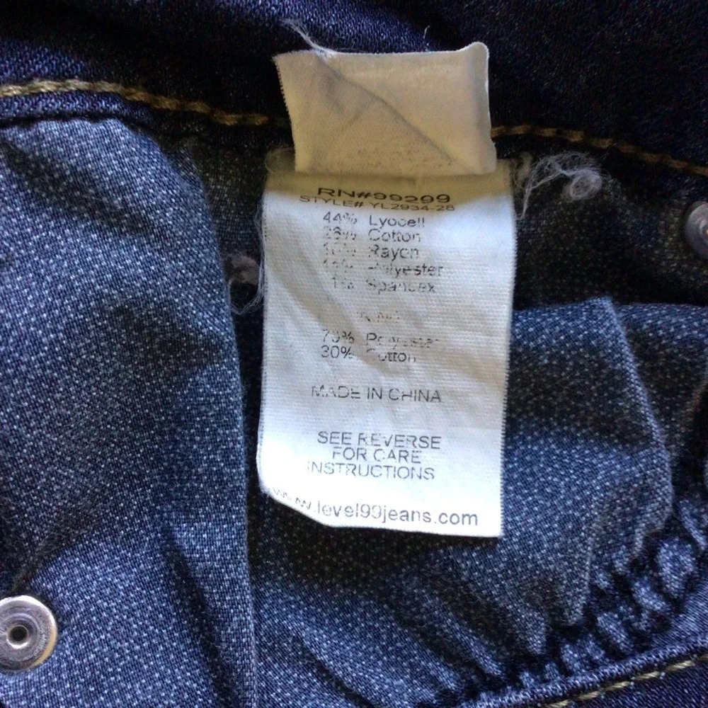 Level 99 Liza Skinny Denim Blue Jeans - Size 27 - Picture 9 of 11